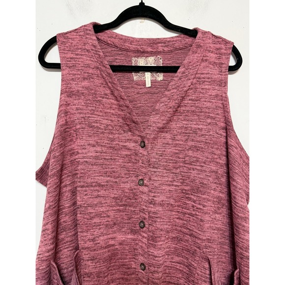 LOGO Lori Goldstein Lagenlook Vest Top Womens Size 2X Cottagecore Romantic Boho - Picture 3 of 8
